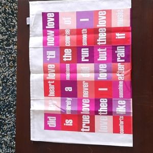 💥5 for 35$💥 NWOT Shakespeare's love tea towel